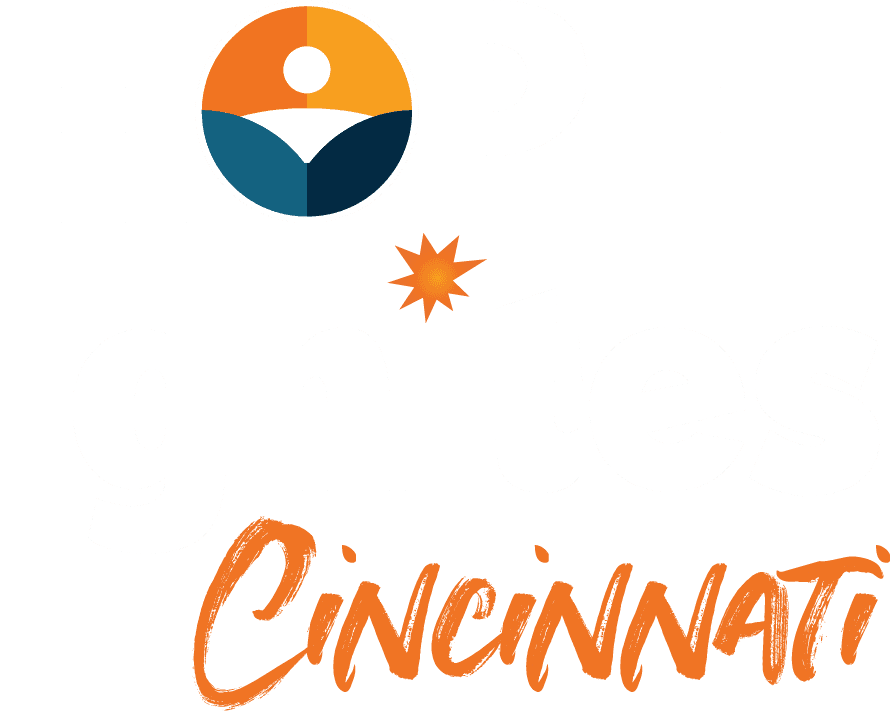 Hope Ignites White Stacked Logo